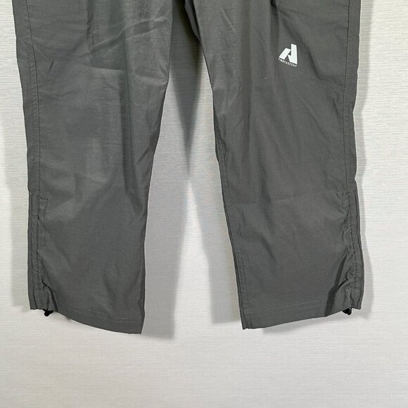 Eddie Bauer Pants Womens 8 First Ascent Gray Nylon Stretch Pull On Zip Pockets - Picture 3 of 9